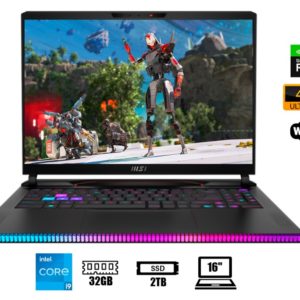 LAPTOP MSI RAIDER GE68 HX 13VG I9 13980HX (RTX 4070, NIU GDDR6 8GB) 2TB SSD / 32GB RAM (2X16GB DDR5)W/ MUX 16"