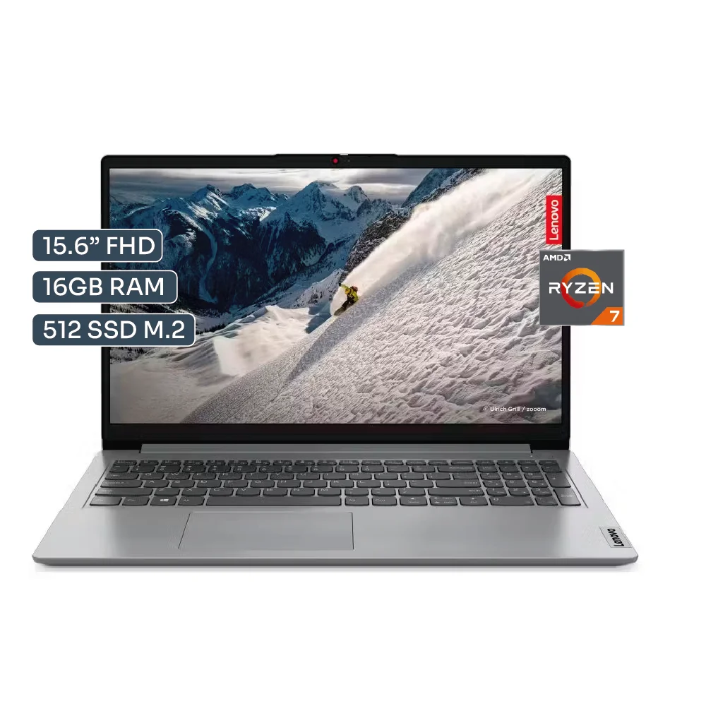 LAPTOP LENOVO V15-ALC R7 5700U 1.8GHZ 8GB RAM 256GB SSD M.2 1TB HDD 15.6 " FREEDOS