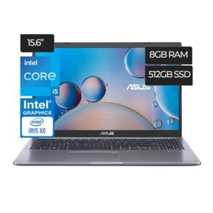 LAPTOP ASUS X515EP-EJ665W CORE I5-1135G7 2.40GHZ, 8GB DDR4, 512GB SSD, 15.6 FHD (1920X1080) IPS, NVIDIA® GEFORCE® MX330 2GB, WEBCAM, BLUETOOTH, WIN11, COLOR OBSIDIAN BLACK, TECLADO EN ESPAÑOL.