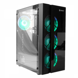 CASE GAMER TEROS TE-1156N, MID TOWER, ATX, 550W, NEGRO, USB 3.0 / 2.0, AUDIO