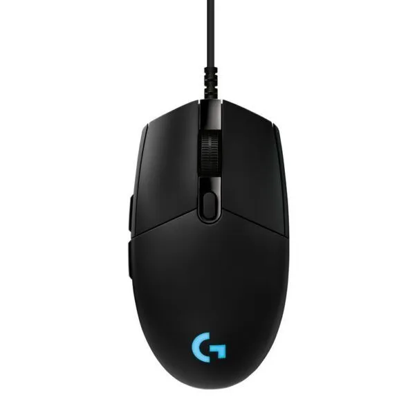 MOUSE GAMER LOGITECH G PRO, 16 000 DPI, 6 BOTONES PROGRAMABLES, NEGRO, USB.