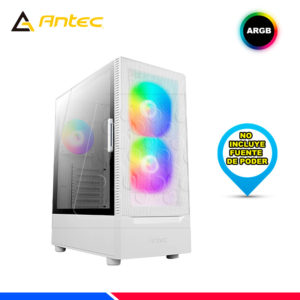 CASE ANTEC NX 410 WHITE O BLACK 3 COOLER ARGB VIDRIO TEMP/STEEL