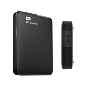 DISCO DURO EXTERNO WESTERN DIGITAL ELEMENTS PORTABLE, 2 TB, USB 3.0, NEGRO.
